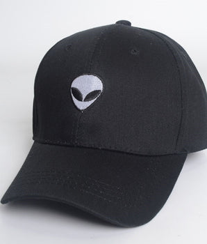 Alien head embroidered baseball cap