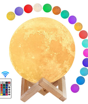 Moon Lamp Night Light 3D Print Moonlight Timeable LED Dimmable Rechargeable Bedside Table Desk Lamp Dropship