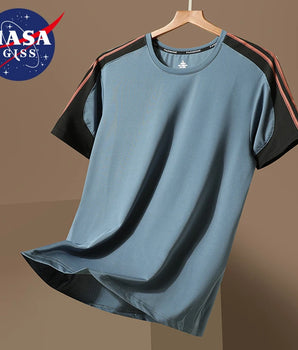 NASA GISS's main promotion is a three bar ultra-thin, high elastic ice silk breathable mesh with four sides elastic T-shirt, sho