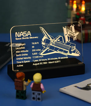 NASA Space Shuttle Discovery  - LED Light Acrylic Display