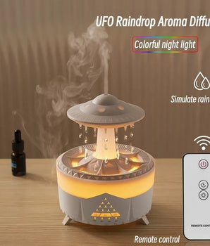 Creative Water Drop UFO Aroma Diffuser + Remote Control | Electric Ultrasonic Air Humidifier | Home Essential Oil Diffuser