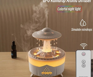 Creative Water Drop UFO Aroma Diffuser + Remote Control | Electric Ultrasonic Air Humidifier | Home Essential Oil Diffuser
