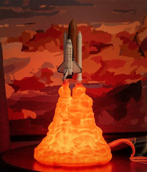 3D Print LED Night Lamp-  Space Shuttle Rocket - USB Rechargeable