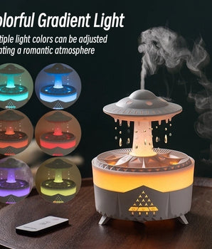 Creative Water Drop UFO Aroma Diffuser + Remote Control | Electric Ultrasonic Air Humidifier | Home Essential Oil Diffuser